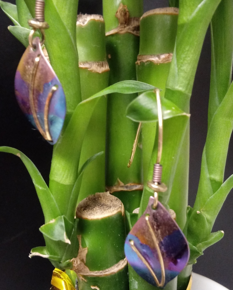 Hand crafted earrings.